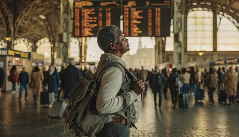 An older solo traveler.