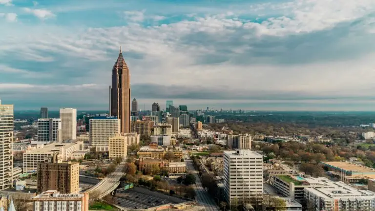A view of Downtown Atlanta fro a hotel room