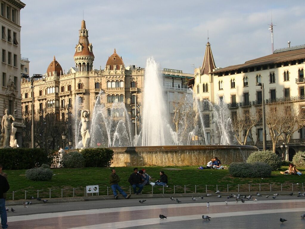 Plaza de Catalunia, Barcelona, Spain