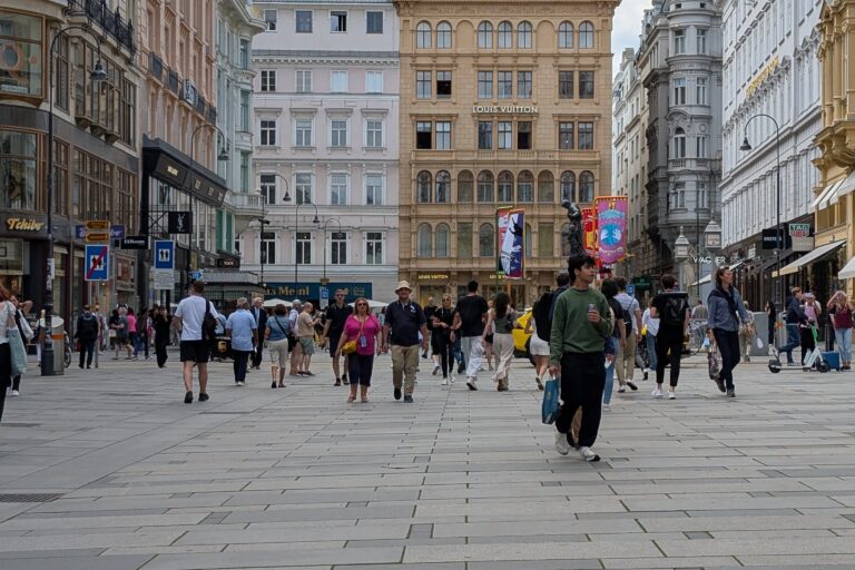 Street in Vienna, Austria.