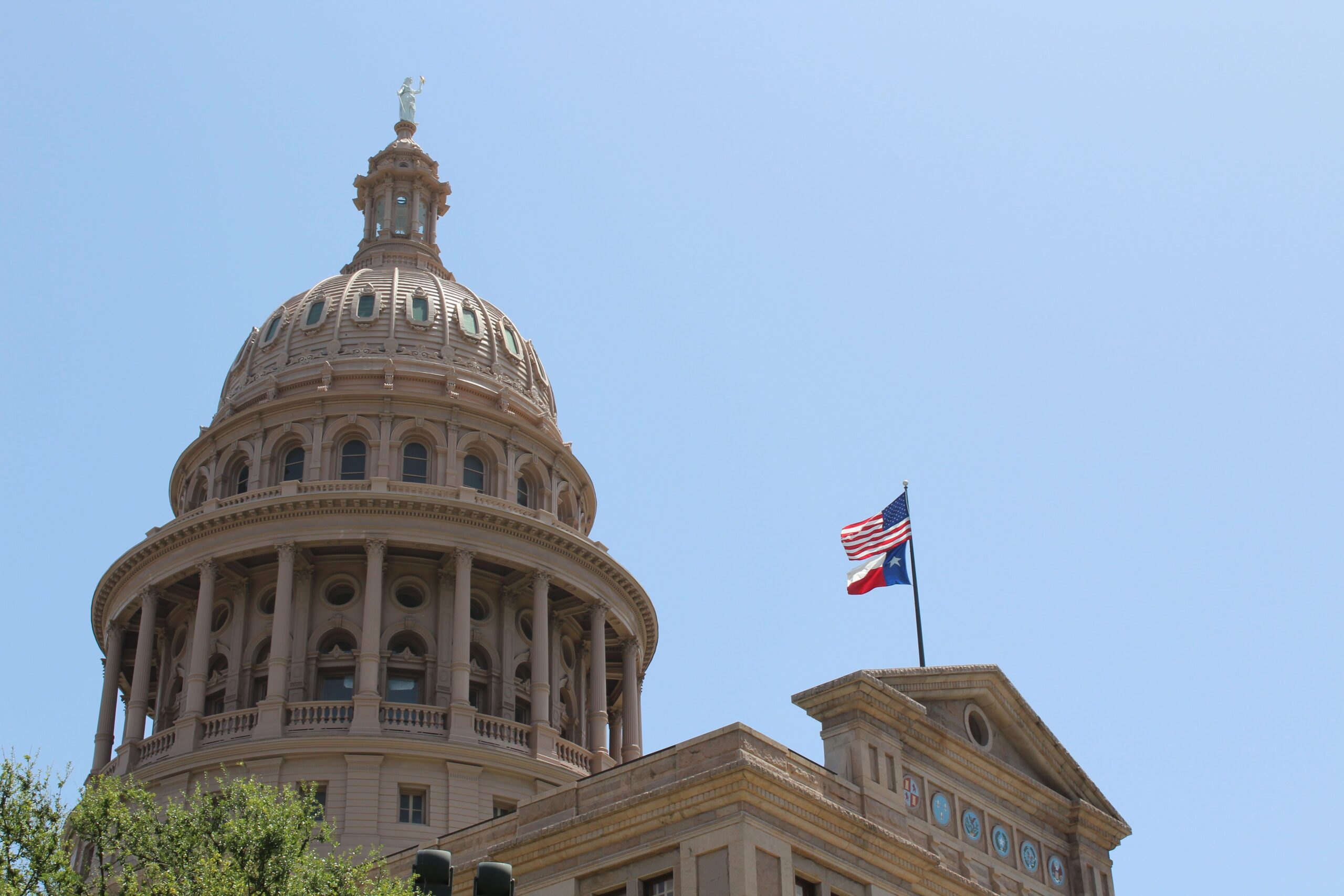South Congress Avenue view of the Texas State Capitol, Austin