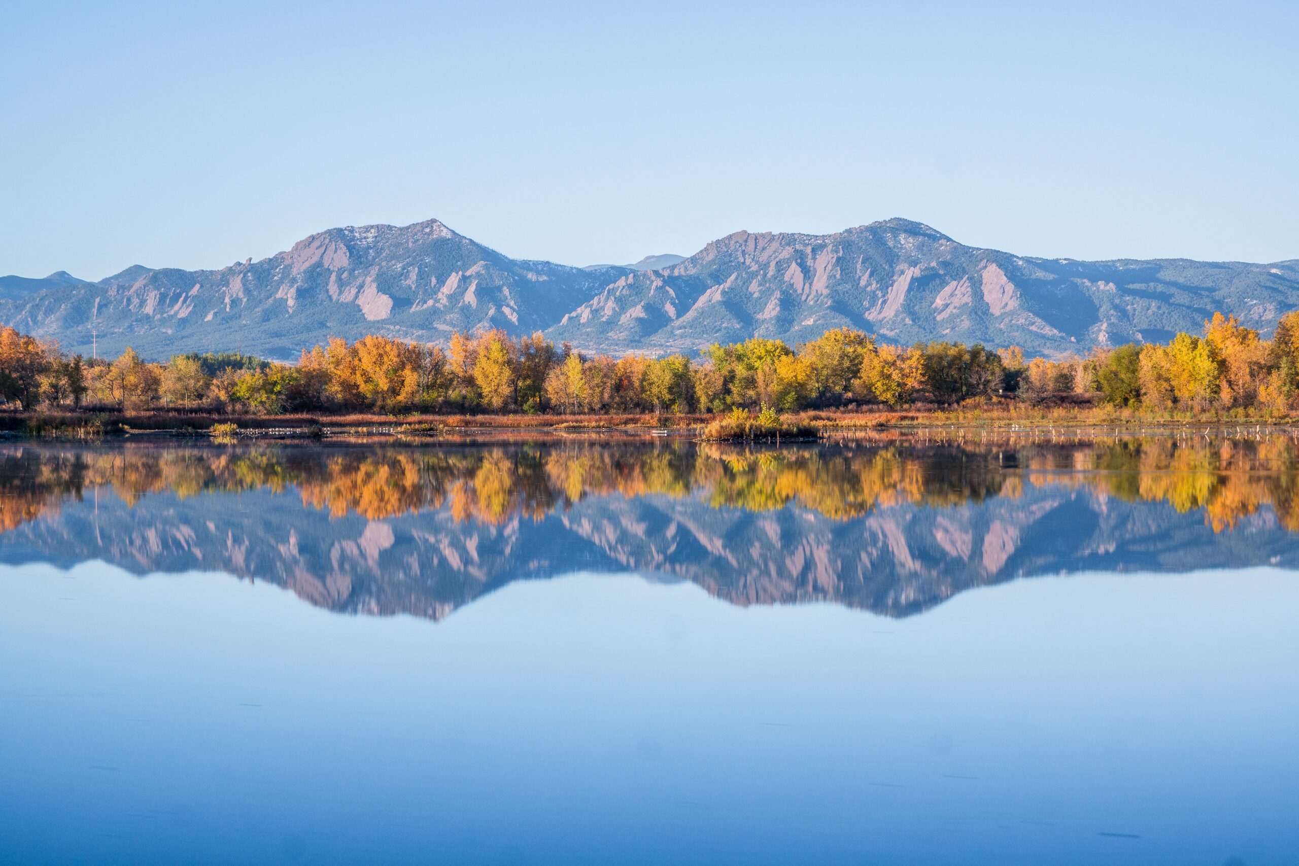 The Flatirons above Boulder, Colorado